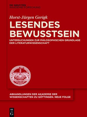 cover image of Lesendes Bewusstsein